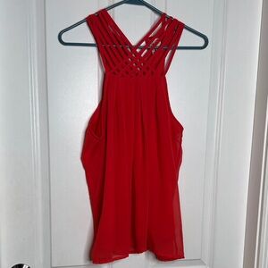 Japna Red Strappy Tank Top